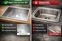 Ver imagem 6 de Cuba Gourmet Pia Aço Inox 304 Cozinha Profissional 40x40cm Cozix