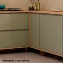 Ver imagem 5 de Balcão para Cozinha 100% MDF Canto Reto 95 cm 1 Porta Lótus Carvalho/Verde
