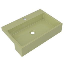 Cuba Pia Semi Encaixe para Banheiro Retangular 54cm XRT C08 Verde Acqua - Mpozenato - 1