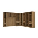 Ver imagem 4 de Quarto Modular Kappesberg Adapt Nogueira/azul Profundo 7 Peças 354cm X 336cm