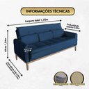 Ver imagem 3 de Sofá Cama Rivieira 1.70m - Azul