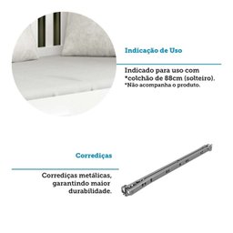 Bicama Infantil 100% MDF Vicky Espresso Móveis  - 5