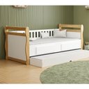 Ver imagem 1 de Bicama Infantil 100% MDF Vicky Espresso Móveis Branco/Brilho/Amêndoa