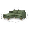 Sofá Modular 2 Lugares com Chaise e Pé Bolinha Sôma CabeCasa MadeiraOriginals - 5