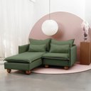 Ver imagem 1 de Sofá Modular 2 Lugares com Chaise e Pé Bolinha Sôma CabeCasa MadeiraOriginals