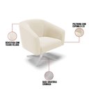 Ver imagem 6 de Cadeira Sala de Jantar Giratória Base Cromada Stella Veludo D03 - D\'rossi Cor Bege
