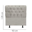 Ver imagem 3 de Cabeceira Estofada Paris 90cm Solteiro para Cama Colchão Box Quarto Linho Bege - Aurora Line