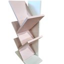 Ver imagem 4 de Livreiro Branco 60cm Partição Rosa Mdf Prateleira Estante Nicho Livros Revista Infantil
