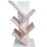 Livreiro Branco 60cm Partição Rosa Mdf Prateleira Estante Nicho Livros Revista Infantil - 1