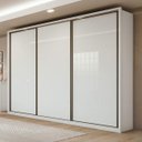 Ver imagem 4 de Kit Quarto Casal 2 Peças com Guarda-Roupa Spazio e Cômoda Urban Branco