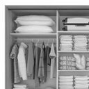 Ver mais imagens de Kit Quarto Casal 2 Peças com Guarda-Roupa Spazio e Cômoda Urban Branco