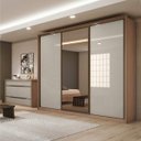 Ver imagem 1 de Quarto de Casal com Guarda-Roupa e Cômoda Móveis Lopas