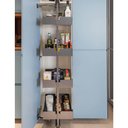 Ver imagem 3 de Coluna Deslizante Masutti Alta 152cm 4 Bandejas Ajustáveis Gaveteiro Organizador Cozinha Cinza