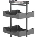 Ver imagem 6 de Coluna Deslizante Masutti Alta 152cm 4 Bandejas Ajustáveis Gaveteiro Organizador Cozinha Cinza