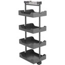 Ver imagem 1 de Coluna Deslizante Masutti Alta 152cm 4 Bandejas Ajustáveis Gaveteiro Organizador Cozinha Cinza