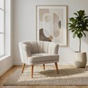 Ver imagem 1 de Poltrona Decorativa para Sala de Estar Espaço Gourmet Tecido Veludo Premium Base Estável