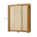 Ver imagem 3 de Guarda-Roupa com Portas de Correr 3 Portas 2 Gavetas Saint 156cm Off White/Carvalho Americano