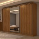 Ver imagem 2 de Quarto de Casal Completo com Guarda-Roupa, Cama, Cômoda e 2 Mesa de Cabeceiras Spazio Móveis Lopas