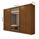 Ver imagem 5 de Quarto de Casal Completo com Guarda-Roupa, Cama, Cômoda e 2 Mesa de Cabeceiras Spazio Móveis Lopas