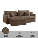 Ver imagem 5 de Sofá Cama Lisboa Retrátil e Reclinável 220cm Braço 10cm Meu Sofá Online