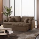 Ver imagem 1 de Sofá Cama Lisboa Retrátil e Reclinável 220cm Braço 10cm Meu Sofá Online