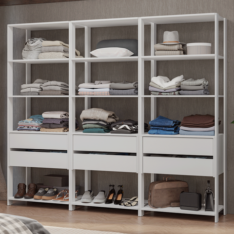 Guarda-Roupa Closet Modulado 6 Gavetas 210 cm Valencia Madesa