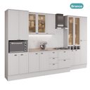 Ver imagem 7 de Cozinha Milla Lara 15 Portas 5 Gavetas MDF 360cm Branca Móveis Carraro