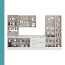 Ver imagem 4 de Cozinha Milla Lara 15 Portas 5 Gavetas MDF 360cm Branca Móveis Carraro