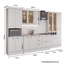 Ver mais imagens de Cozinha Milla Lara 15 Portas 5 Gavetas MDF 360cm Branca Móveis Carraro