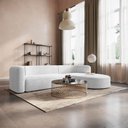 Ver imagem 2 de Sofá Modular Celinne Luxuoso Sala de Estar Decoração Luxo 265cm Suede Branco
