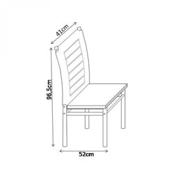 Conjunto Sala de Jantar Mesa com 4 Cadeiras Liana Espresso Móveis - 4
