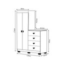 Ver imagem 4 de Cômoda Roupeiro Allure 4 Gavetas 2 Portas com Prateleiras Branco G98 - Gran Belo