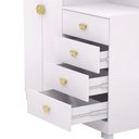 Ver imagem 5 de Cômoda Roupeiro Allure 4 Gavetas 2 Portas com Prateleiras Branco G98 - Gran Belo