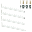 Ver imagem 1 de 4 Arara de Parede 40cm Formato Rt Inclinado 10 Cabides Aço Robusto Organização Roupas Branco