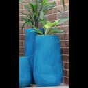 Ver imagem 4 de Vaso Para Plantas Cônico Alto 60cm Para Área Externa ou Interna Azul Marmorizado