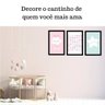 Quadro decorativo infantil chuva de amor menina com acrílico 40x30 preto - 8