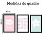 Quadro decorativo infantil chuva de amor menina com acrílico 40x30 preto - 2