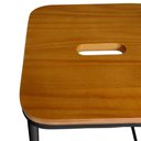 Ver imagem 3 de Banco Pegs Baixo Decorativo Preto - Overseas