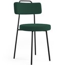 Ver imagem 3 de Kit 08 Cadeiras Decorativas Estofada Para Sala De Jantar Barcelona L02 Bouclê Verde - Lyam Decor