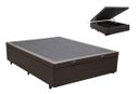 Ver imagem 1 de Cama Báu Box Base Casal Marrom Corino com Pistões a Gás. 138x188