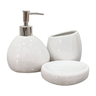 Conjunto Banheiro Lavabo 3 Peças Sabonete Líquido Porta Escova / 948 Pgb Conjunto Banheiro 3 Peças - 1