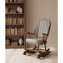 Ver imagem 1 de Cadeira de Balanço Alba 1,18 X 54 X 60 - Madeira Maciça - Castanho - Móveis de Gramado