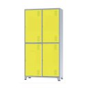 Ver imagem 1 de Roupeiro de Aço Insalubre 4 Portas Vestiário Nr 18/24 com Chave Amarelo
