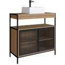 Ver imagem 6 de Armário Gabinete para Banheiro Grade Industrial com Cuba Branca Mel