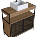 Ver imagem 7 de Armário Gabinete para Banheiro Grade Industrial com Cuba Branca Mel