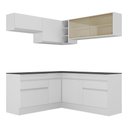 Ver imagem 7 de Armário de Cozinha Completa de Canto com Rodapé Veneza Multimóveis MP2097.891 Branco