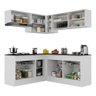 Armário de Cozinha Completa de Canto com Rodapé Veneza Multimóveis MP2097.891 Branco - 6