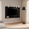 Painel Home Parede com Prateleiras para Tv até 50 Polegadas:preto - 1
