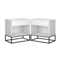 Ver imagem 2 de Kit 2 Mesa de Cabeceira Malta com Base de Ferro