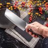 Kit Faca Cutelo de Cozinha Padrão Aço Damasco Full Tang - 8